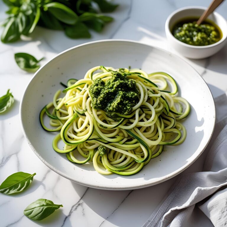 Zucchini Noodles With Pesto
